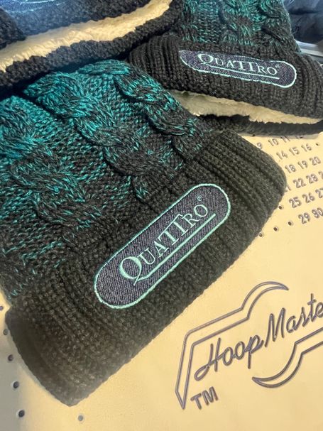 Embroidered Bobble hat